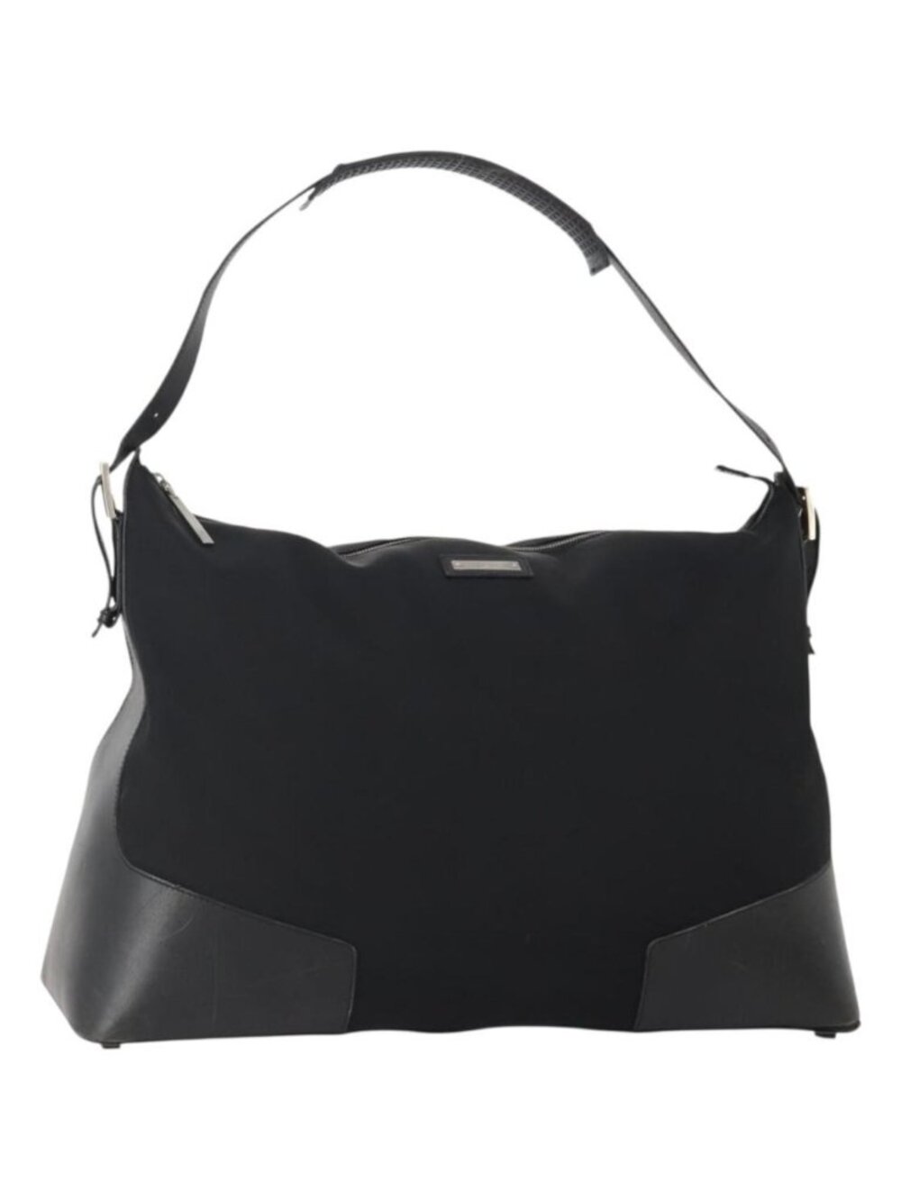 GUCCI Shoulder Bag Canvas Black Silver